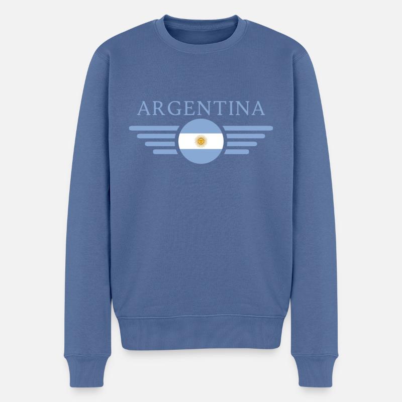 Flage d’aile Argentine - Pull Premium bio Homme - bleu pigeon