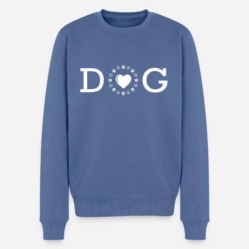 Hund Chien - Pull Premium bio Homme - bleu pigeon
