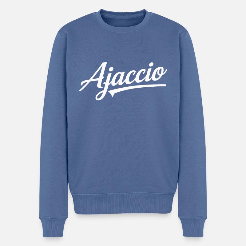 Ajaccio - Pull Premium bio Homme - bleu pigeon
