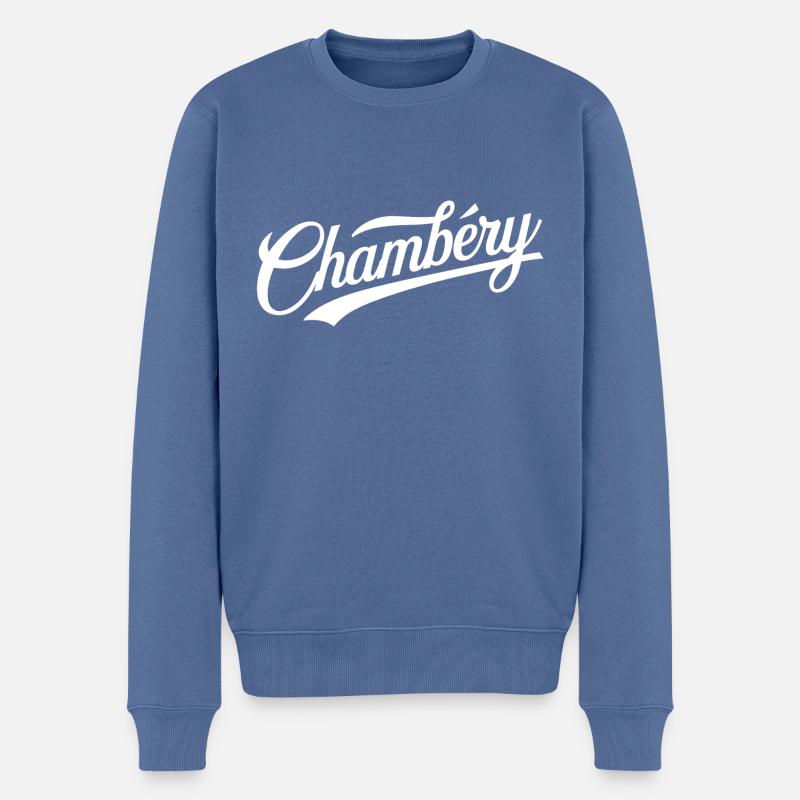 Chambéry - Pull Premium bio Homme - bleu pigeon