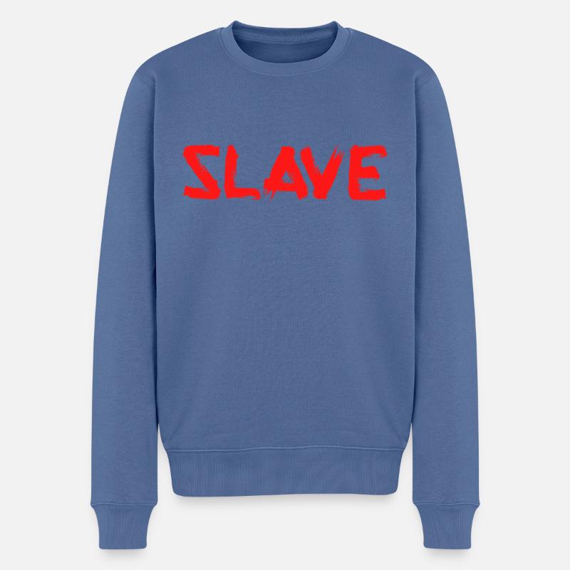 Slave - Männer Premium Bio Pullover - Taubenblau