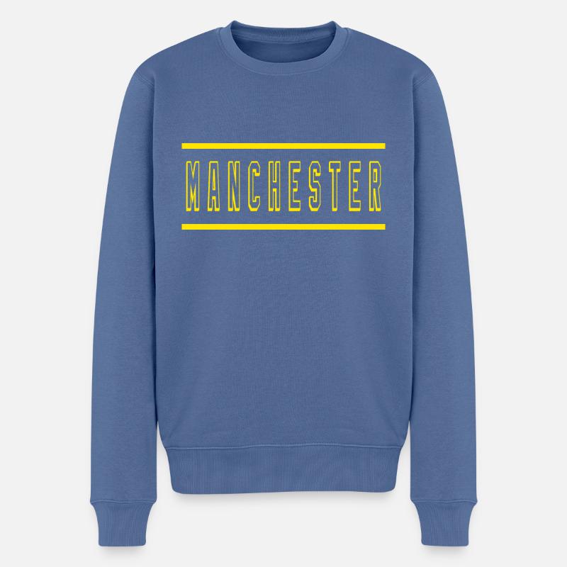 Cord - Männer Premium Bio Pullover - Taubenblau