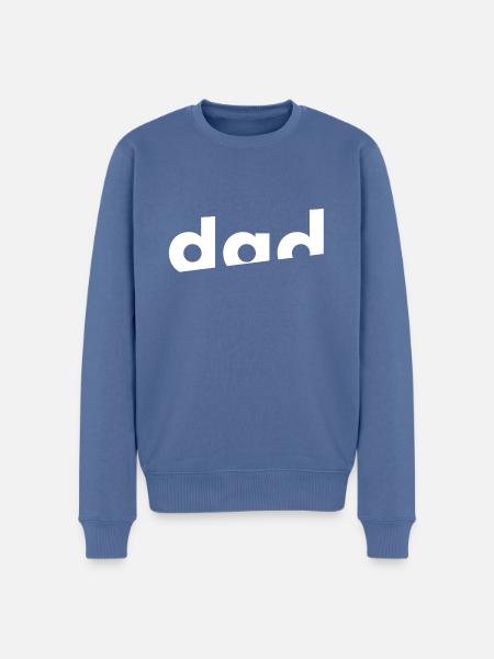 Geschenk Dad, Papa, Papi, Weihnachten. Cap, Pulli, - Männer Premium Bio Pullover - Taubenblau