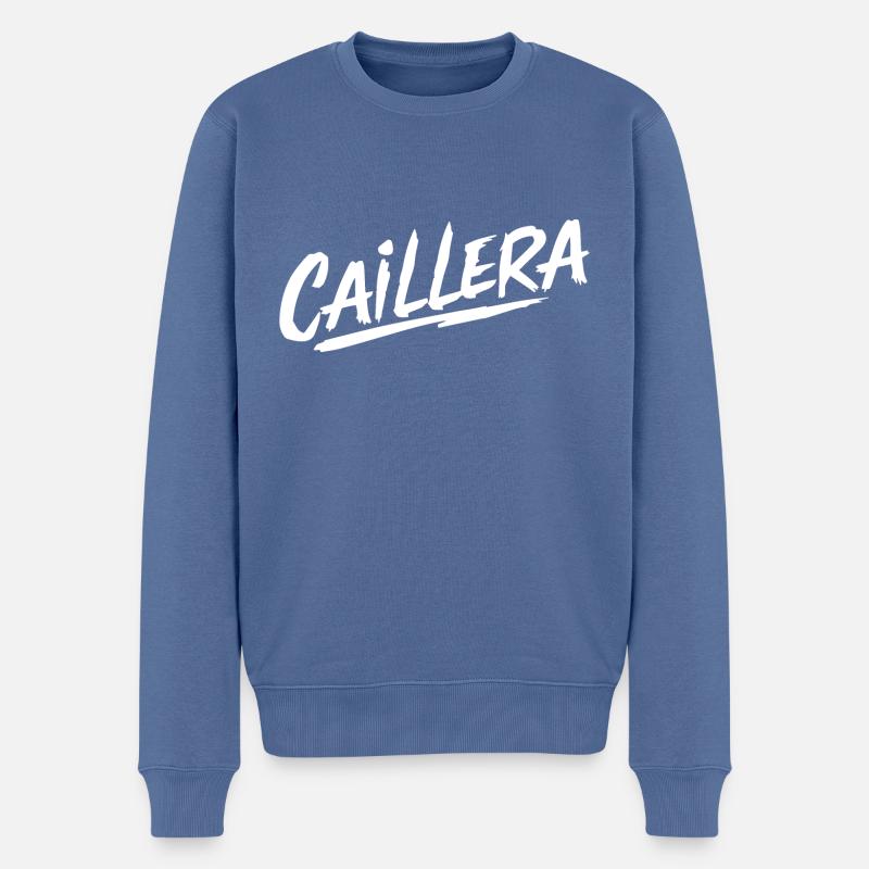 Caillera - Pull Premium bio Homme - bleu pigeon