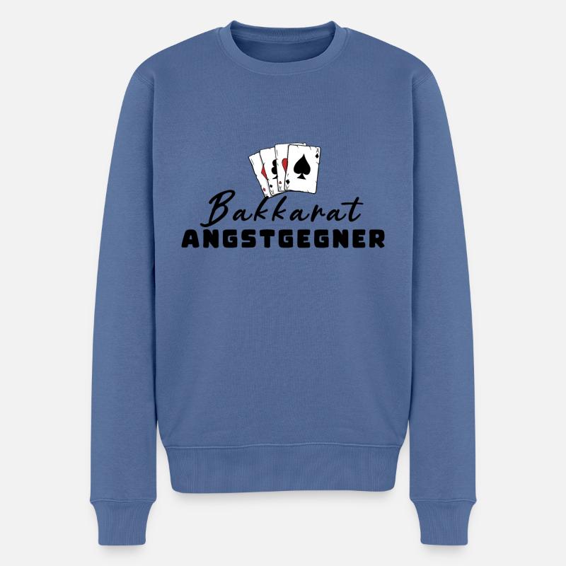 Bakkarat Angstgegner - Männer Premium Bio Pullover - Taubenblau