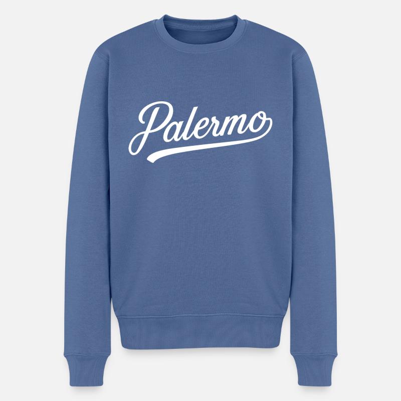 Palermo - Pull Premium bio Homme - bleu pigeon