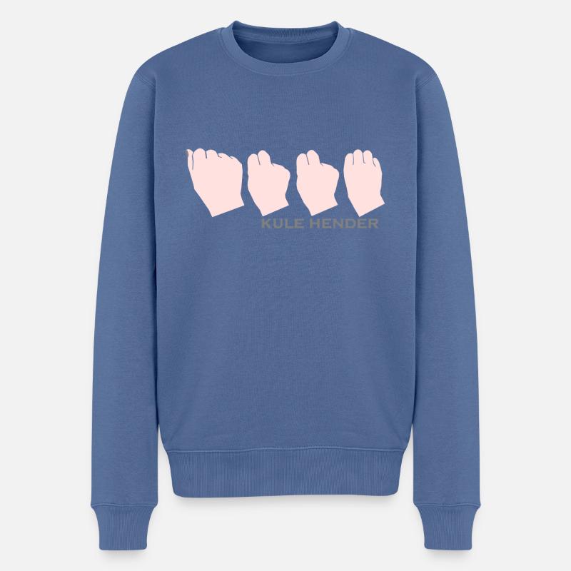 Handalphabet Anne - Männer Premium Bio Pullover - Taubenblau