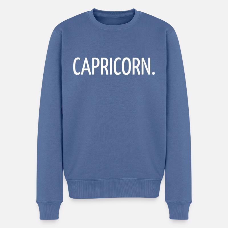 Capricorn - Pull Premium bio Homme - bleu pigeon