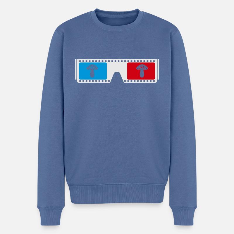 Champignon - Pull Premium bio Homme - bleu pigeon