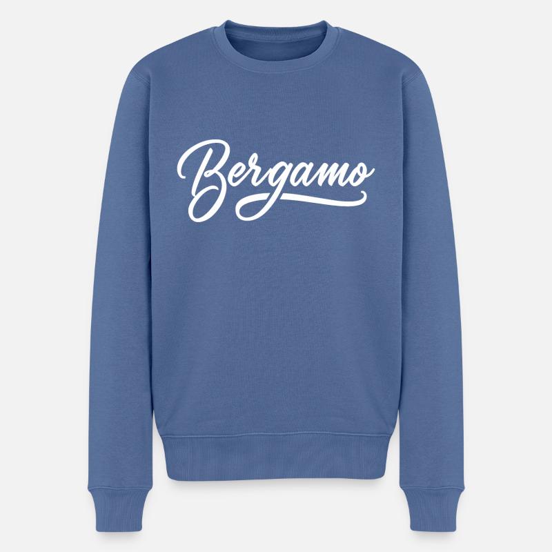 Bergamo - Pull Premium bio Homme - bleu pigeon