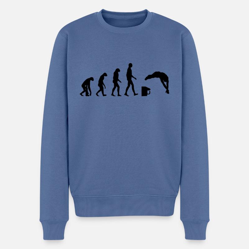 Evolution / Natation - Pull Premium bio Homme - bleu pigeon