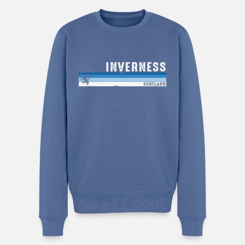 Inverness, Écosse, Highlands City, Écosse, Royaume-Uni - Pull Premium bio Homme - bleu pigeon