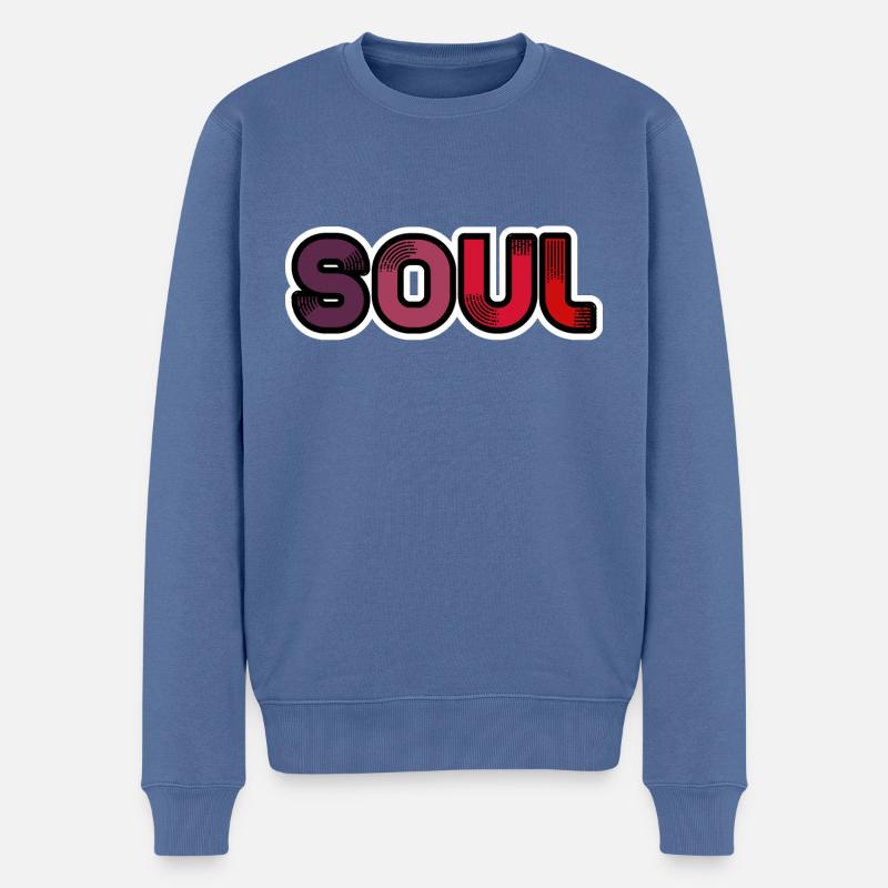 Soul - Männer Premium Bio Pullover - Taubenblau