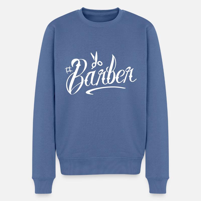 Barber Coiffeur - Pull Premium bio Homme - bleu pigeon