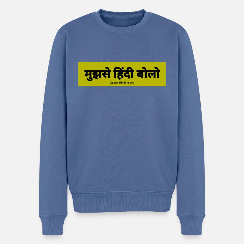 Hindi - Pull Premium bio Homme - bleu pigeon