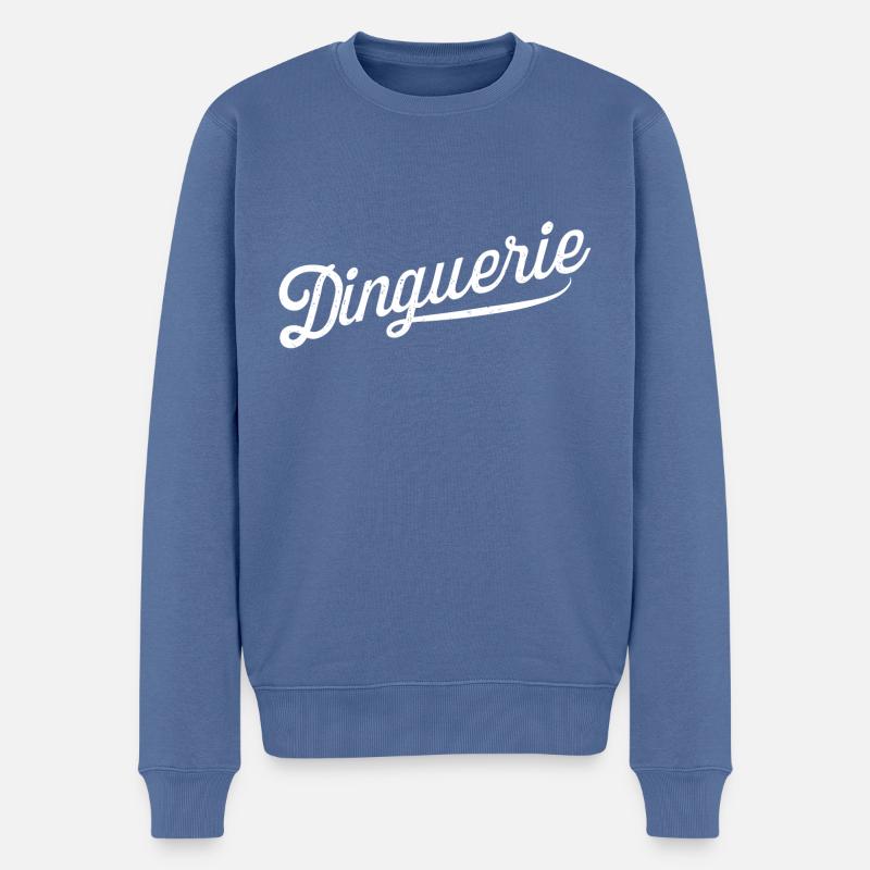 Dinguerie - Pull Premium bio Homme - bleu pigeon
