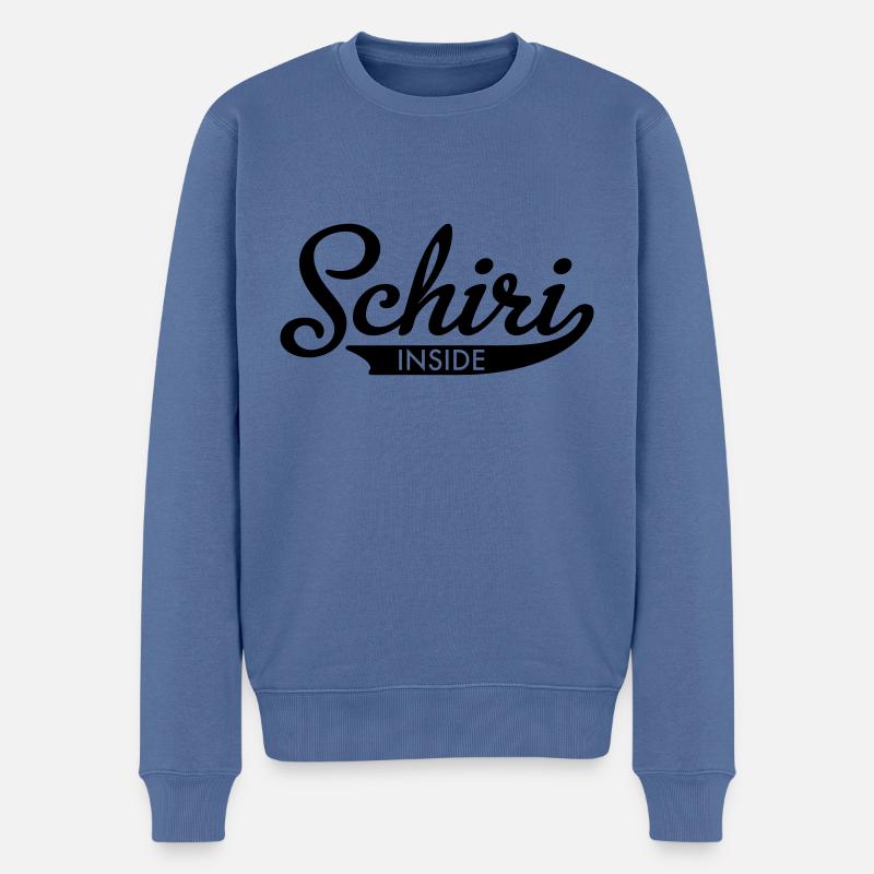 Schiri - Männer Premium Bio Pullover - Taubenblau