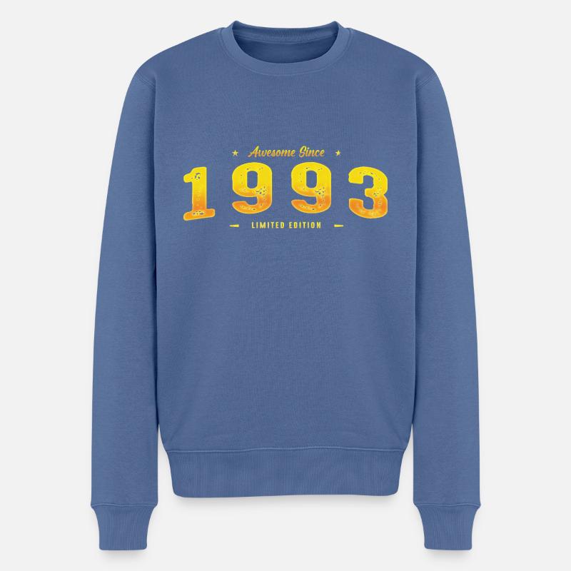 Das Beste von 1993 - 32. Geburtstag Geschenk in limitierter Auflage - Männer Premium Bio Pullover - Taubenblau