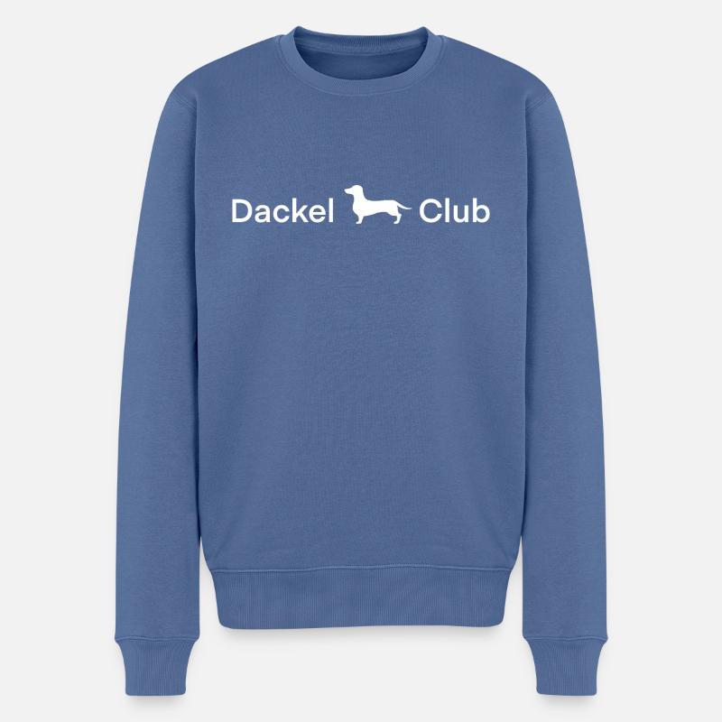 Dackel Club Hund Dachshund Tiere - Männer Premium Bio Pullover - Taubenblau