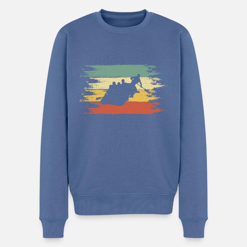 Rafting - Männer Premium Bio Pullover - Taubenblau