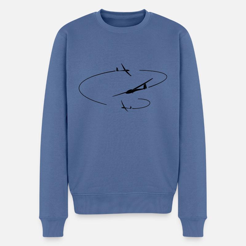Planeurs plan - Pull Premium bio Homme - bleu pigeon