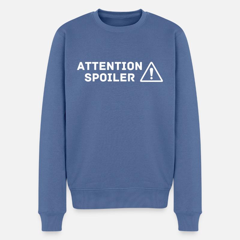 Attention SPOILER - Pull Premium bio Homme - bleu pigeon