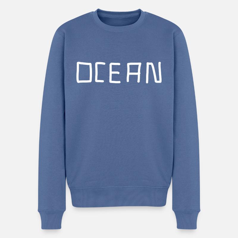 OCÉAN 1 - Pull Premium bio Homme - bleu pigeon