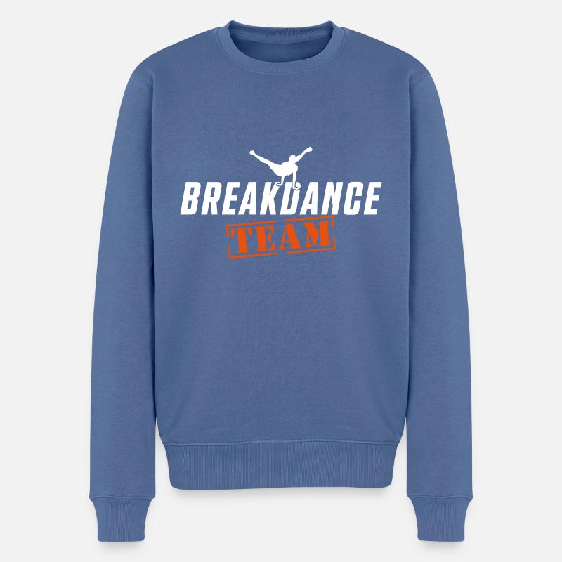 breakdance team - Männer Premium Bio Pullover - Taubenblau