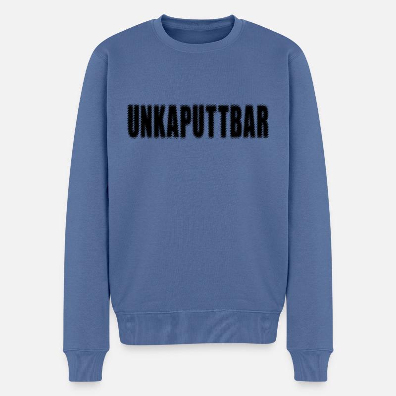 UNKAPUTTBAR - Männer Premium Bio Pullover - Taubenblau