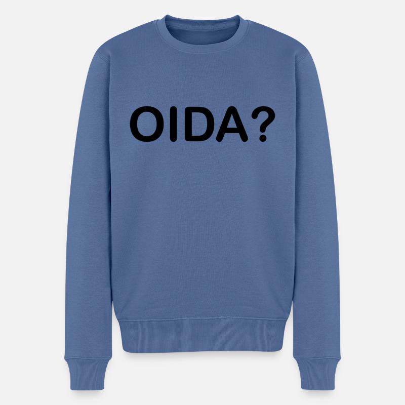 OIDA? - Männer Premium Bio Pullover - Taubenblau