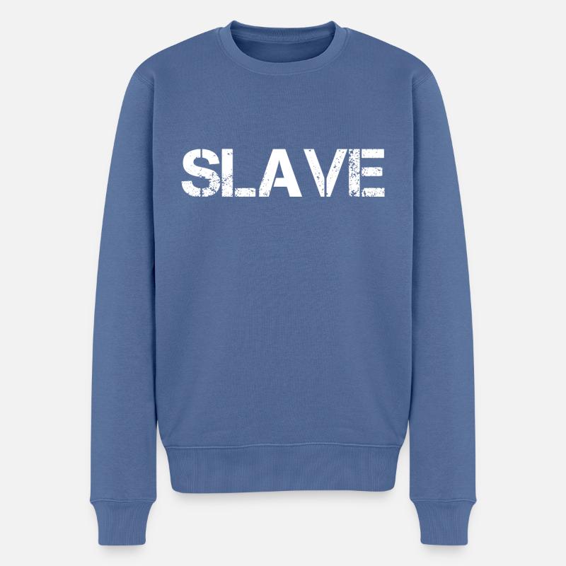 Slave - Pull Premium bio Homme - bleu pigeon