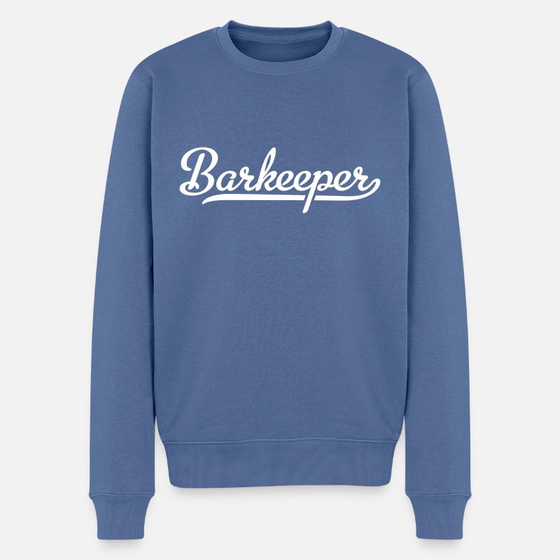 Barkeeper - Männer Premium Bio Pullover - Taubenblau