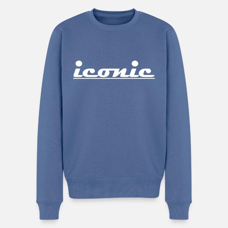 Wir sind alle Ikonen - Männer Premium Bio Pullover - Taubenblau