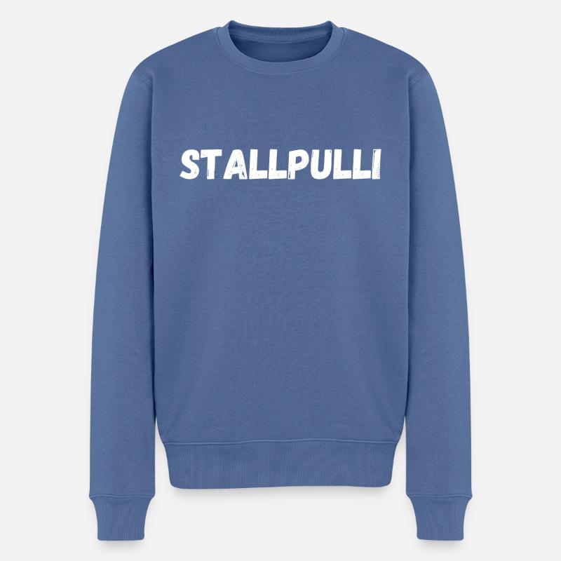 Stallpulli - Männer Premium Bio Pullover - Taubenblau