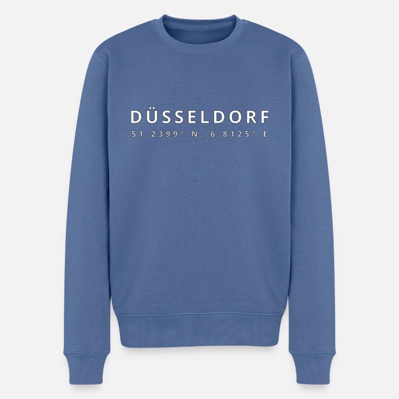 Dusseldorf - Pull Premium bio Homme - bleu pigeon