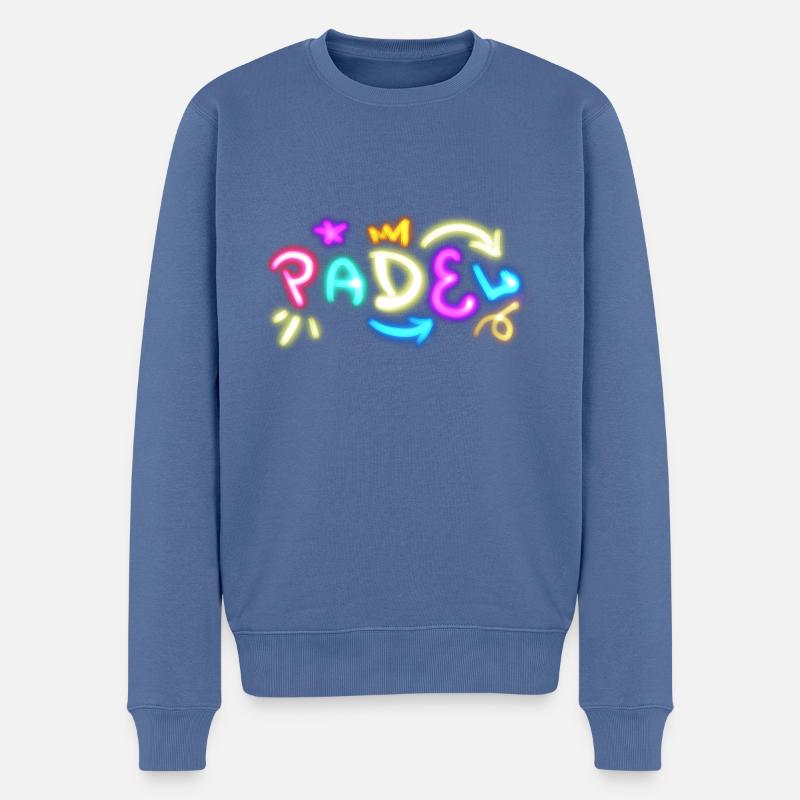 Padel - Männer Premium Bio Pullover - Taubenblau