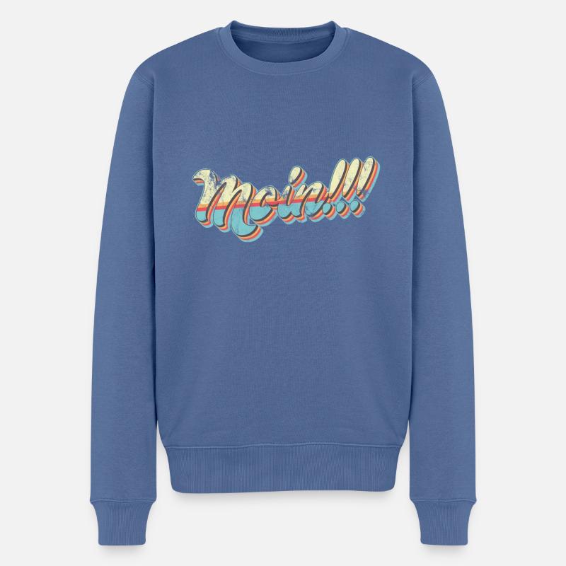 Moin Spruch Hamburg - Männer Premium Bio Pullover - Taubenblau