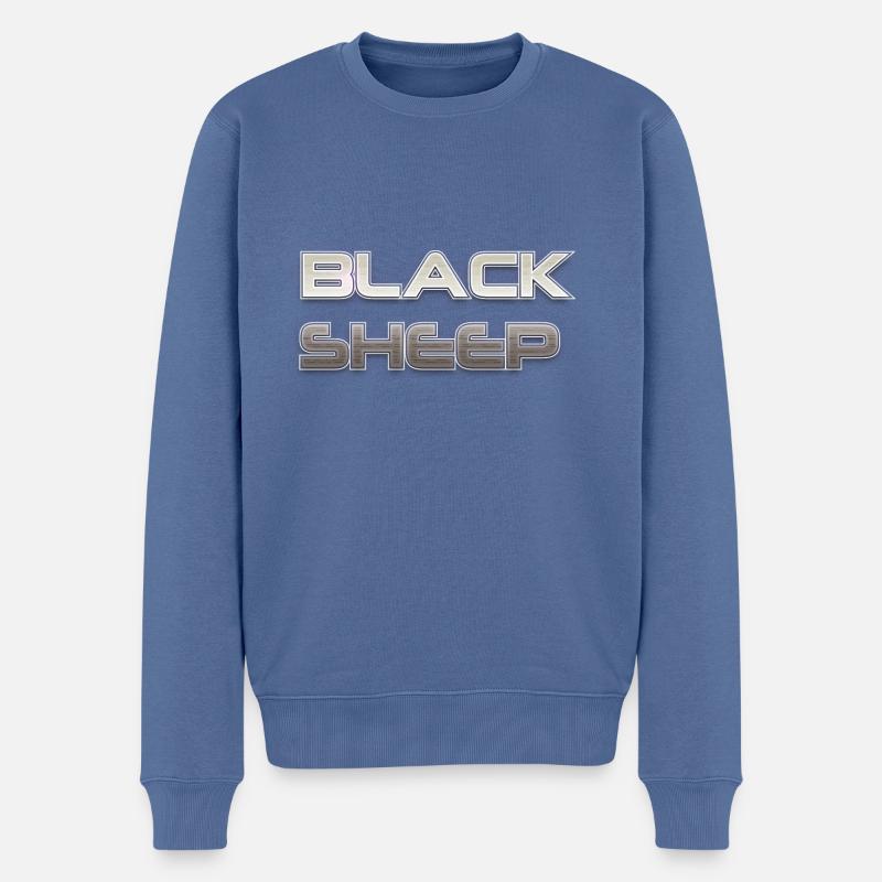 Black Sheep - Männer Premium Bio Pullover - Taubenblau