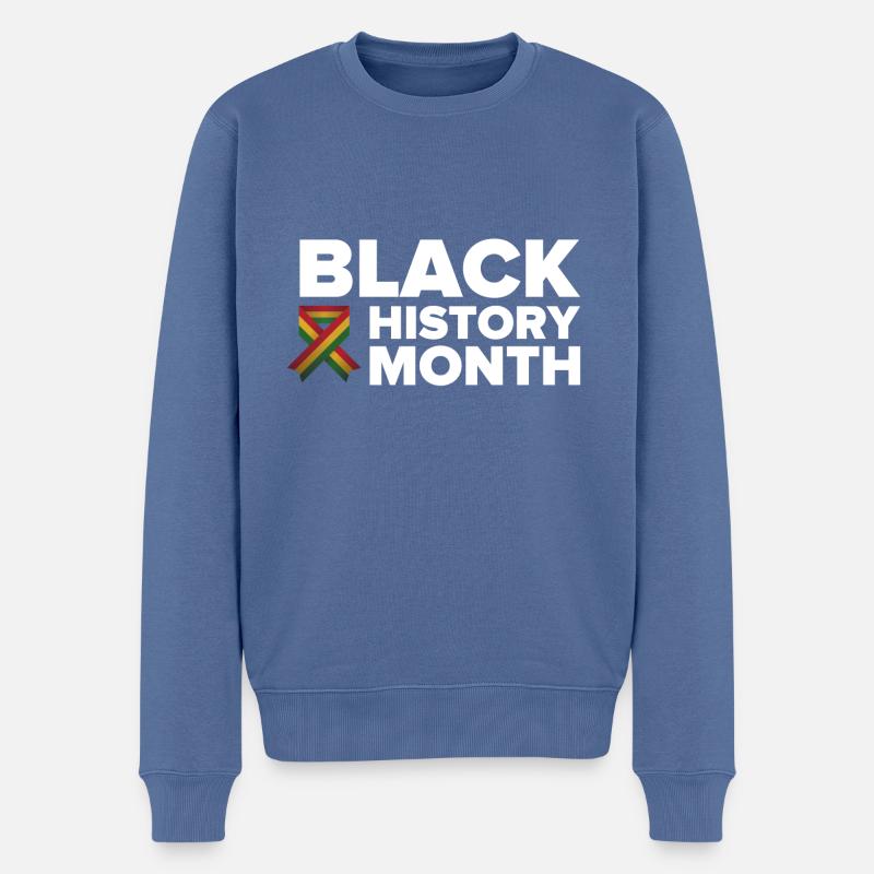 Black History Month - Männer Premium Bio Pullover - Taubenblau