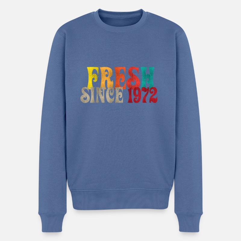 Millésime 1972 - Pull Premium bio Homme - bleu pigeon