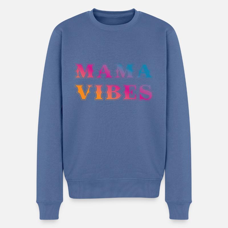 Vibrations de maman - Pull Premium bio Homme - bleu pigeon
