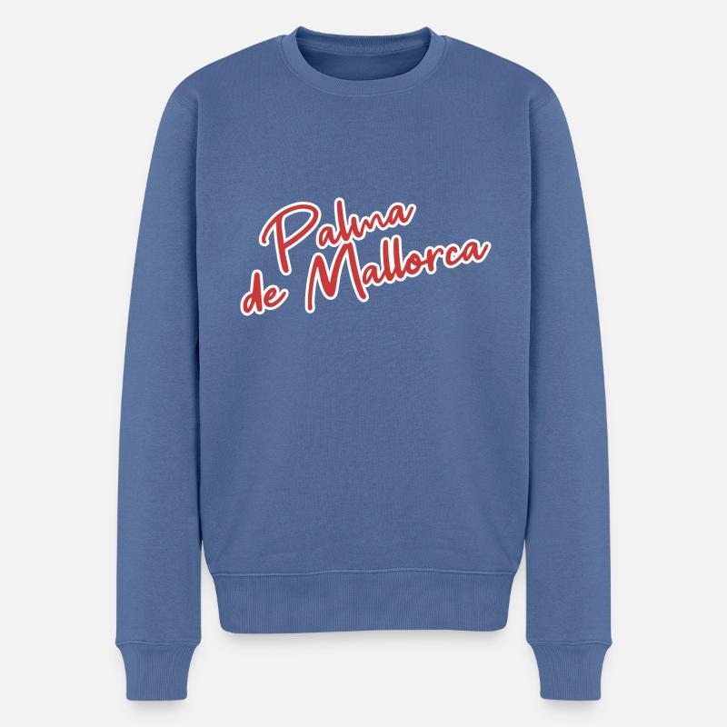 Palma Mallorca - Männer Premium Bio Pullover - Taubenblau