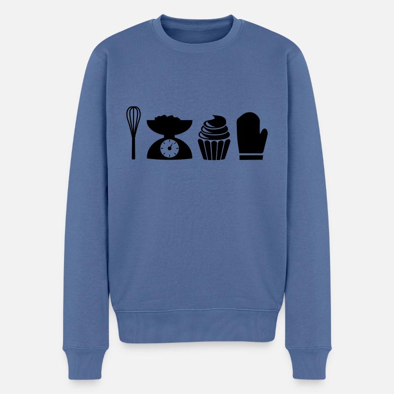 iconbaking - Pull Premium bio Homme - bleu pigeon