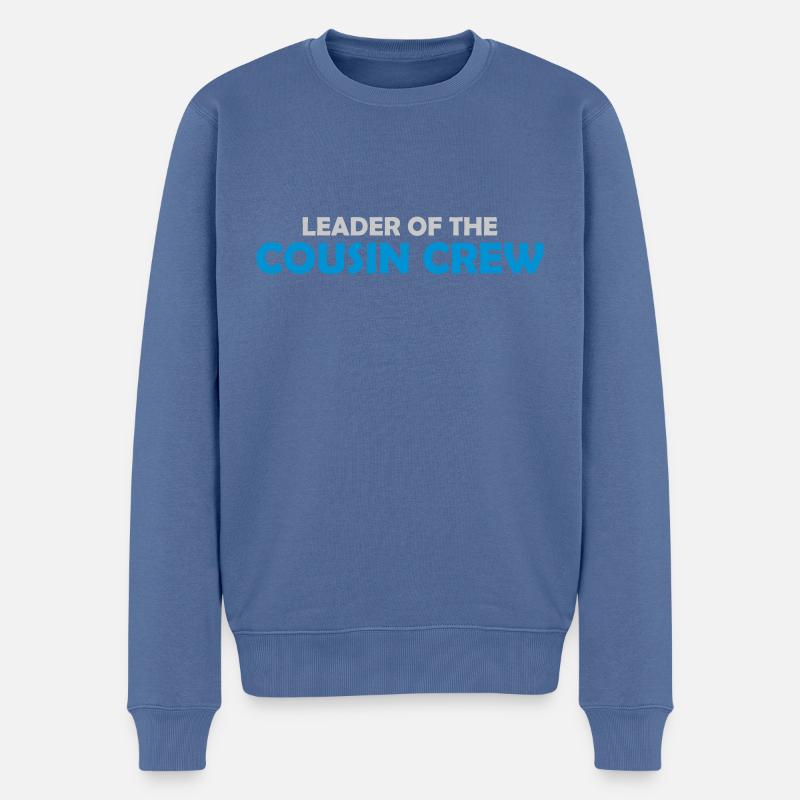 Leader Cousin Crew Team - Pull Premium bio Homme - bleu pigeon