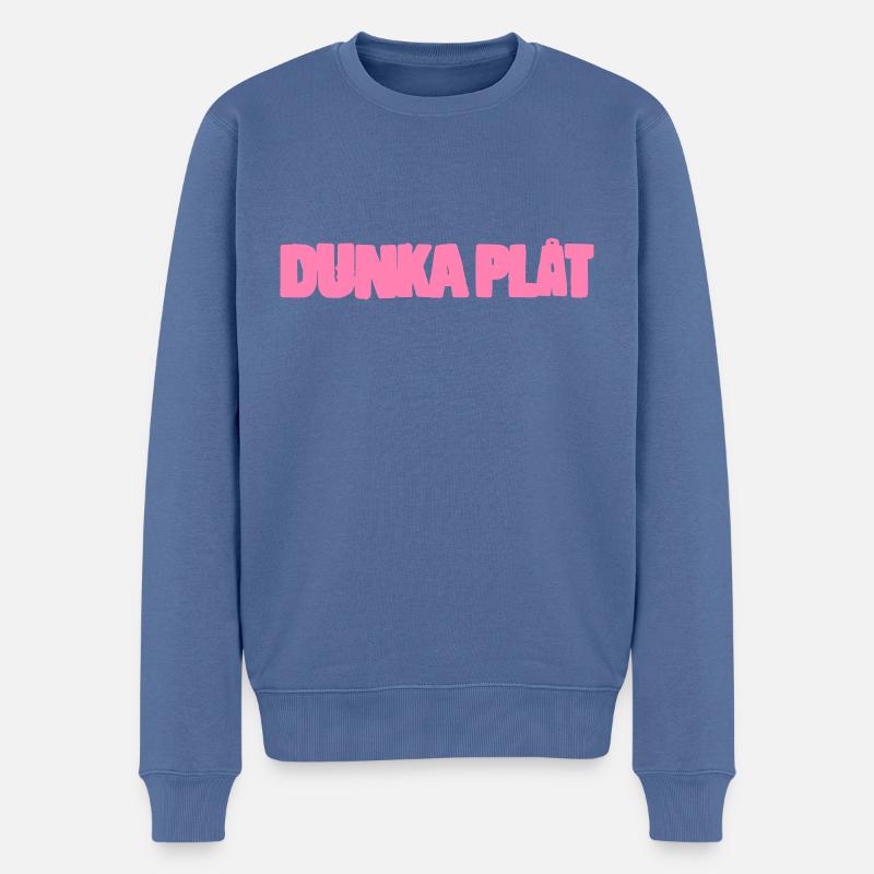 Dunka Blech - Männer Premium Bio Pullover - Taubenblau