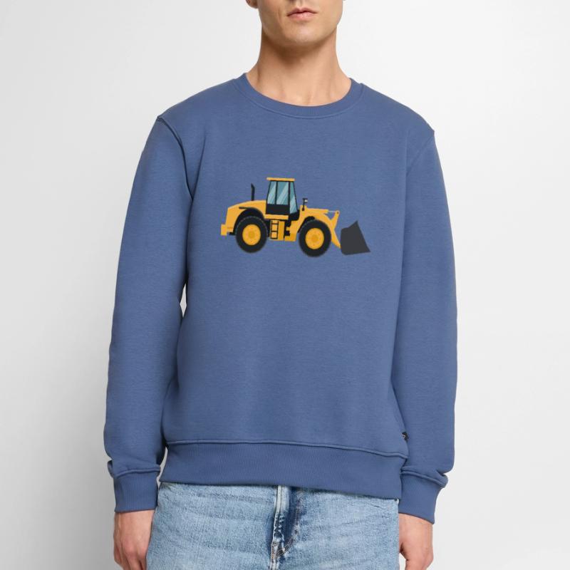 Loading Machine Silhouette Gift Wheel Loader Driver Men's Premium Organic Jumper
