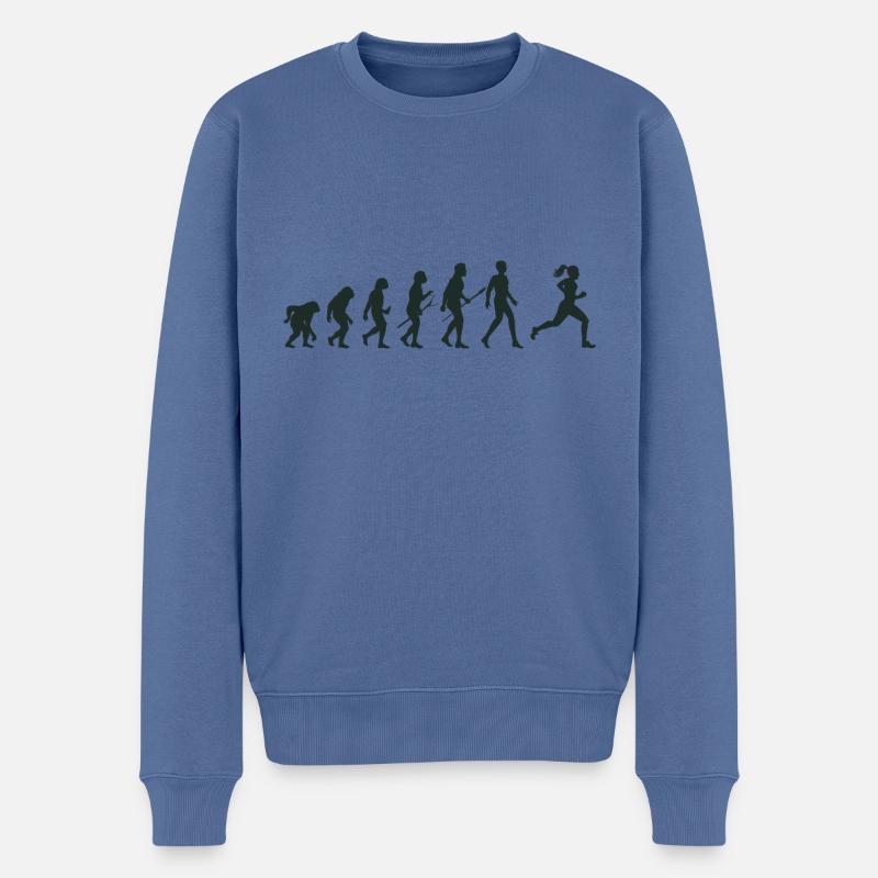 Run! - Pull Premium bio Homme - bleu pigeon