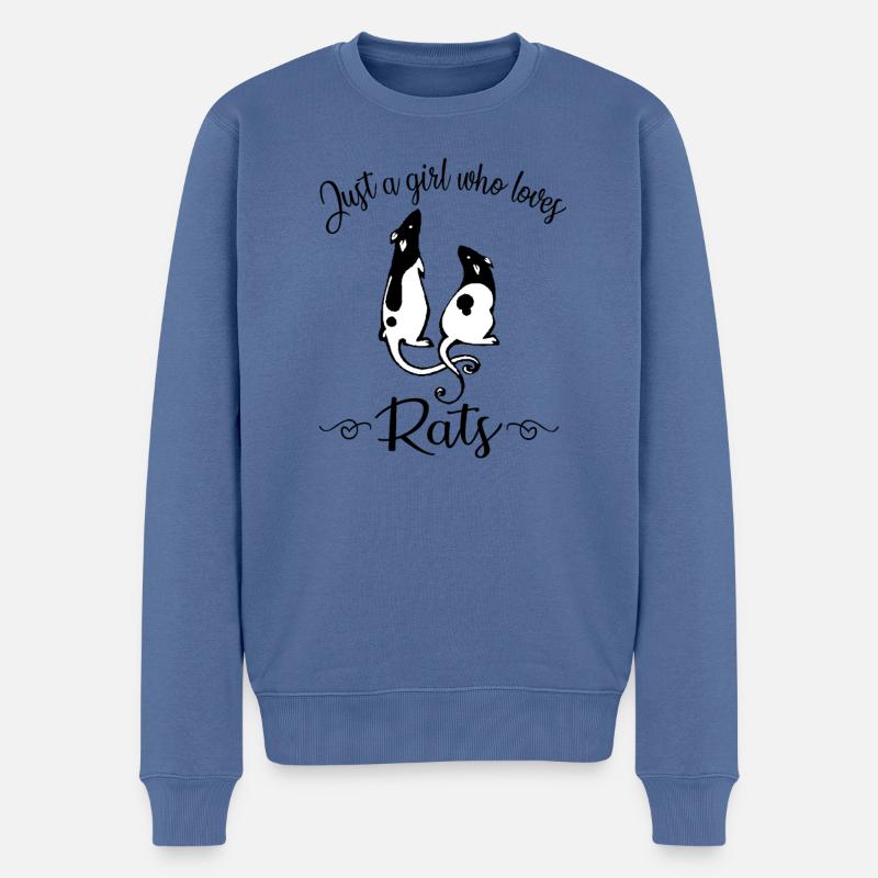 Rat de compagnie - Pull Premium bio Homme - bleu pigeon
