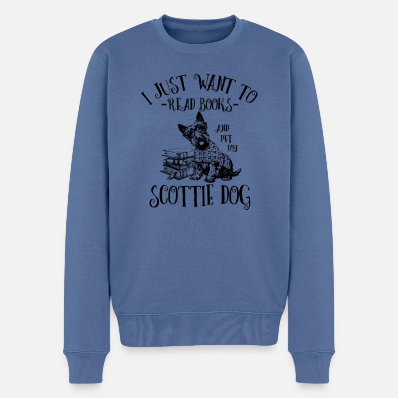 Terrier écossais - Pull Premium bio Homme - bleu pigeon