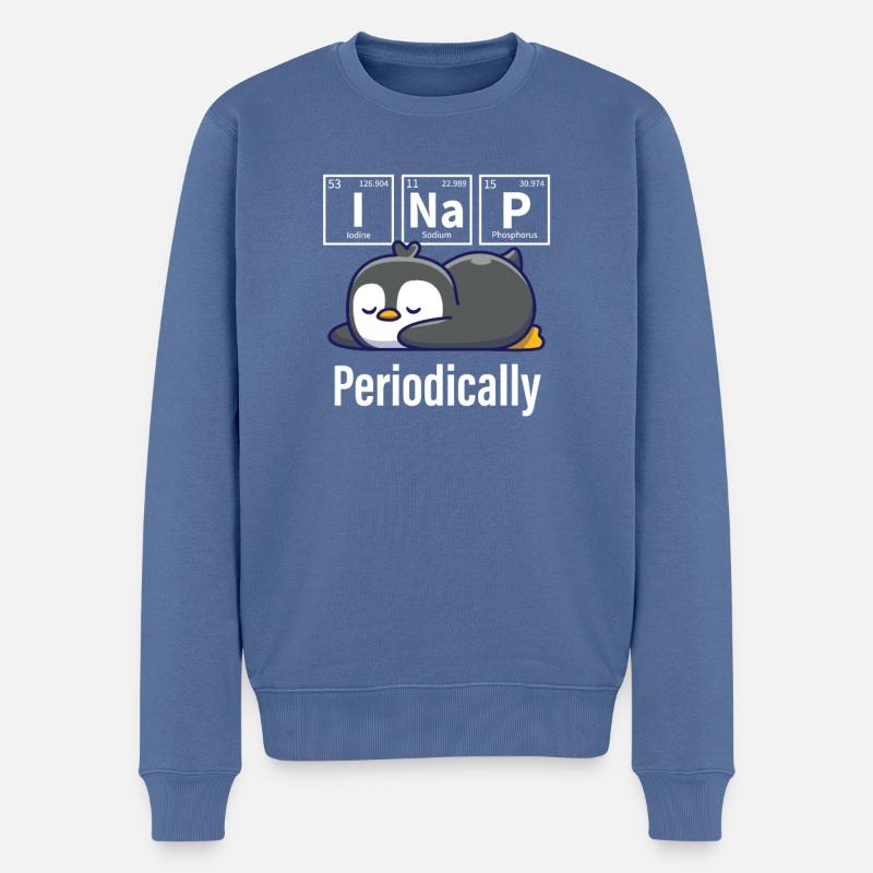 Pinguin - Männer Premium Bio Pullover - Taubenblau